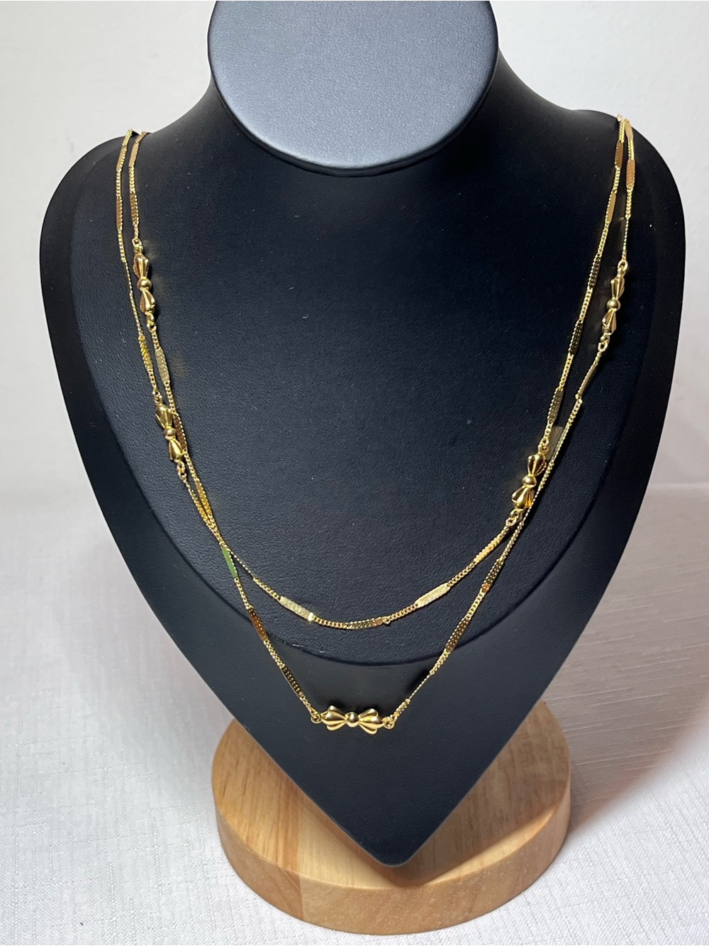D’ORLAN vintage Gold-Tone Long Layered Necklace
Single double or triple wrap